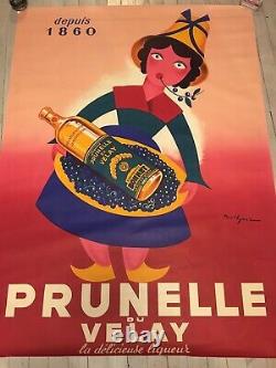 Affiche Ancienne Prunelle Du Velay