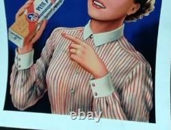 Affiche Ancienne Pub Biscuits Poult Montauban Tarn Et Garonne