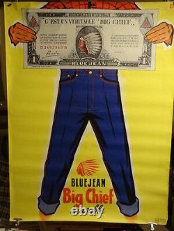 Affiche Ancienne Pub Jeans Dollar USA