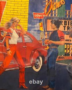 Affiche Ancienne Publicitaire, Levi's Strauss, belle taille, années 70/80, signé