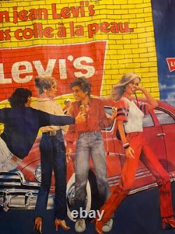 Affiche Ancienne Publicitaire, Levi's Strauss, belle taille, années 70/80, signé