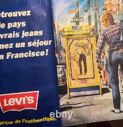 Affiche Ancienne Publicitaire, Levi's Strauss, belle taille, années 70/80, signé