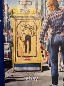 Affiche Ancienne Publicitaire, Levi's Strauss, belle taille, années 70/80, signé