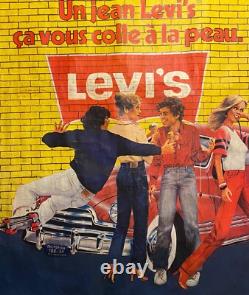 Affiche Ancienne Publicitaire, Levi's Strauss, belle taille, années 70/80, signé