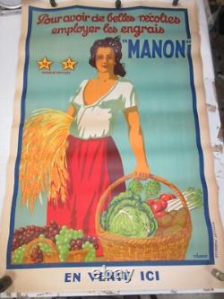 Affiche Ancienne Publicitaire Moullot Marseille MANON Déssin VIANO