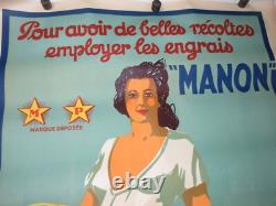 Affiche Ancienne Publicitaire Moullot Marseille MANON Déssin VIANO