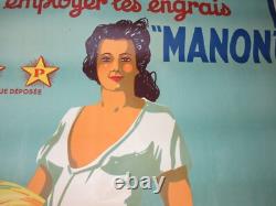 Affiche Ancienne Publicitaire Moullot Marseille MANON Déssin VIANO