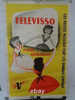 Affiche Ancienne Radio Lampe Visseaux