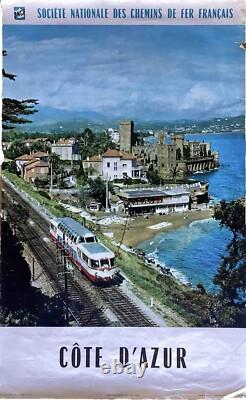 Affiche Ancienne SNCF Côte D'Azur