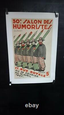 Affiche Ancienne Salon Des Humoristes 60x40cm 1937