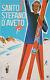 Affiche Ancienne Santo Stefano D'aveto Ski Montagne Par Puppo 1950