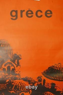 Affiche Ancienne Tourisme Grece Carabott 1963