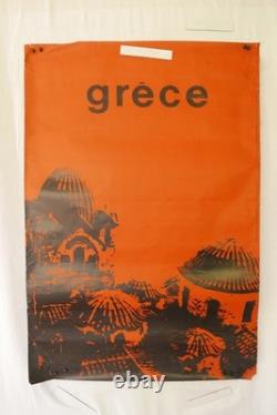 Affiche Ancienne Tourisme Grece Carabott 1963