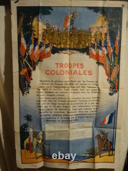 Affiche Ancienne Troupes Coloniales 1923