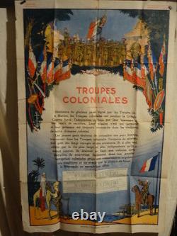 Affiche Ancienne Troupes Coloniales 1927