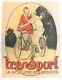 Affiche Ancienne Velo Cycle Tres Sport Belle Epoque Art Deco Annees Folles