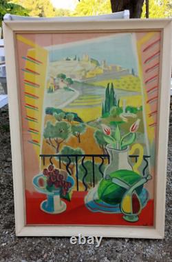 Affiche Ancienne lithographie Jal 1945