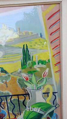 Affiche Ancienne lithographie Jal 1945