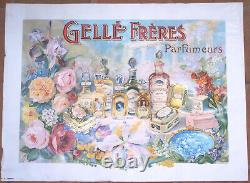 Affiche Art Nouveau Gelle Freres Savon Parfum Veglione Solange Regina Circa 1880
