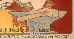 Affiche Art Nouveau Originale, Alphonse Mucha, Waverley Cycles, Velo enclume 1898