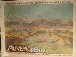 Affiche Auvergne Panorama Montagnes