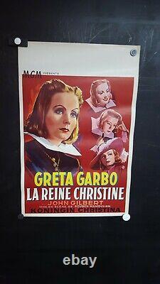 Affiche Belge Cinema Greta Garbo La Reine Christine 1933 54x36cm