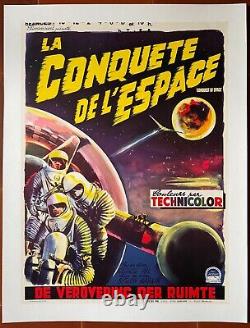 Affiche Belge LA CONQUETE DE L'ESPACE Conquest of Space BYRON HASKIN 1955