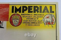 Affiche Biere Imperial Brewing Brussels Pilsner Stout Horse Ale Camion 1930