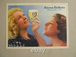 Affiche Biere Paillette Femmes Brune Blonde