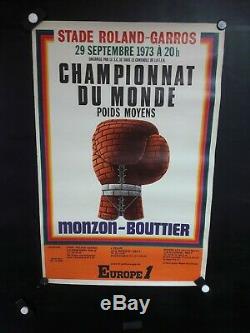Affiche Boxe Monzon-bouttier Championnat Du Monde 1973