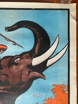 Affiche CAFE COLLAS Perles des Indes Le Meilleur de tous les Cafés Éléphant 1927