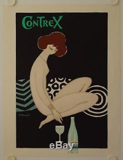 Affiche CONTREX Lithographie Ann.'70 illustr. VILLEMOT