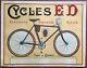Affiche Cycles Ed Elégante, Gracieuse, Rigide Velo Bicyclette Années 1910