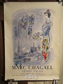 Affiche Chagall Grand Palais Scene Paris Mourlot