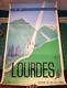 Affiche Chemin De Fer P. O. Midi Hervé Baille Lourdes Océa Paris Train Sncf 1936