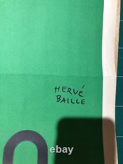 Affiche Chemin De Fer P. O. Midi Hervé Baille Lourdes Océa Paris Train SNCF 1936