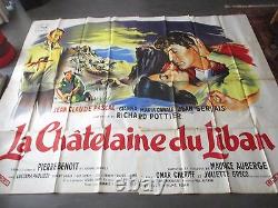 Affiche Cinema Chatelaine Du Liban Action Aventures 1956 Tres Grand Format