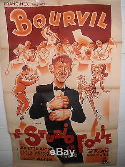 Affiche Cinéma Originale / Original Bourvil Le Studio En Folie 1946
