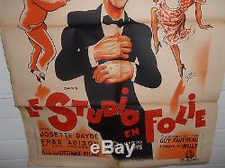 Affiche Cinéma Originale / Original Bourvil Le Studio En Folie 1946