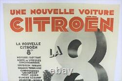 Affiche Citroen Rosalie 8 CV 1932-38 10 15 C4 C6 Traction Ds 2cv Ami Yacco