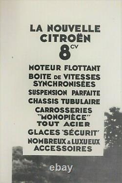 Affiche Citroen Rosalie 8 CV 1932-38 10 15 C4 C6 Traction Ds 2cv Ami Yacco