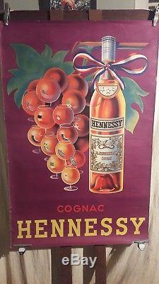 Affiche Cognac Hennessy Grappes Verres Deco Sympa