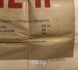 Affiche Corrida Plaza de Toros de Nimes 24 septembre 1922. Grande affiche
