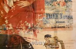 Affiche Corrida Plaza de Toros de Nimes 24 septembre 1922. Grande affiche