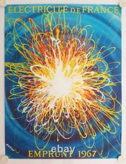 Affiche EMPRUNT ÉLECTRICITÉ DE FRANCE 1967 DARIGO