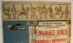 Affiche Engagez-vous Gendarmerie Aviation Train Artillerie Cavalerie Militaria