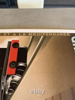 Affiche FIX MASSEAU COTE D'AZUR 1982 contre signée au crayon