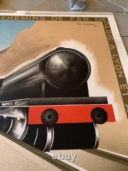 Affiche FIX MASSEAU COTE D'AZUR 1982 contre signée au crayon