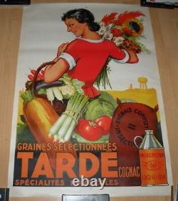 Affiche Graine Tarde Cognac Par Henry Le Monnier D'apres Paul Igert 100 CM X 70