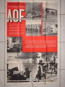 Affiche Grand Format Georges Lang Aof Afrique Occidentale Francaise